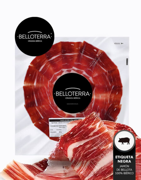 Jamón de Bellota 100% Ibérico (Cortado a Mano 80g)