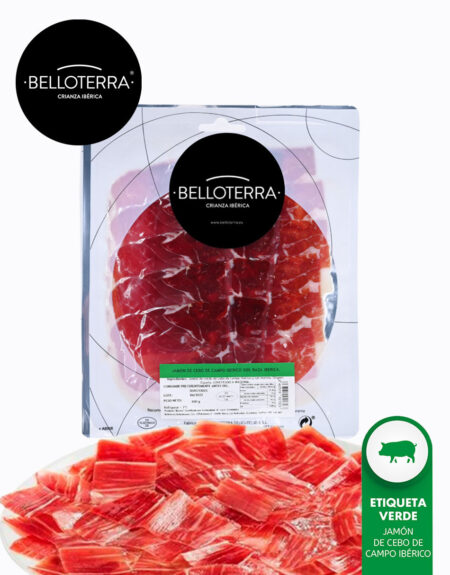 Jamón de cebo de campo ibérico cortado a máquina 80 gr