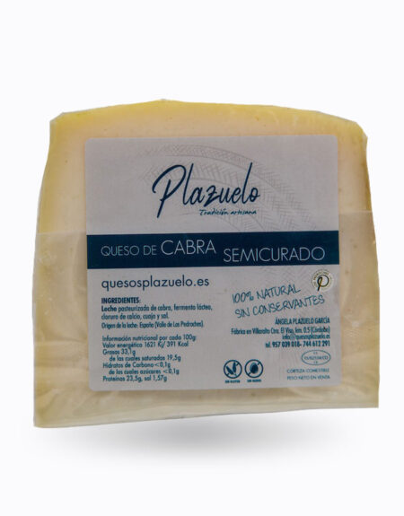 Cuña de queso semicurado de cabra PLAZUELO