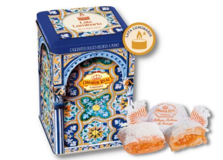 Candil Real con Milhojas rellenas de Naranja. 210g